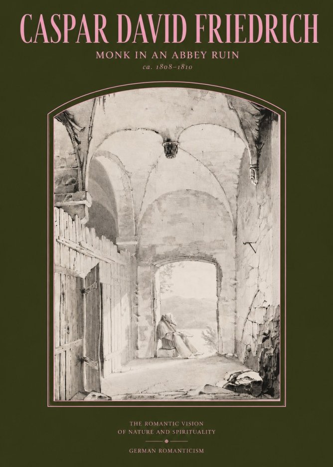 Caspar David Friedrich Monk in an Abbey Ruin No2 - Plakat
