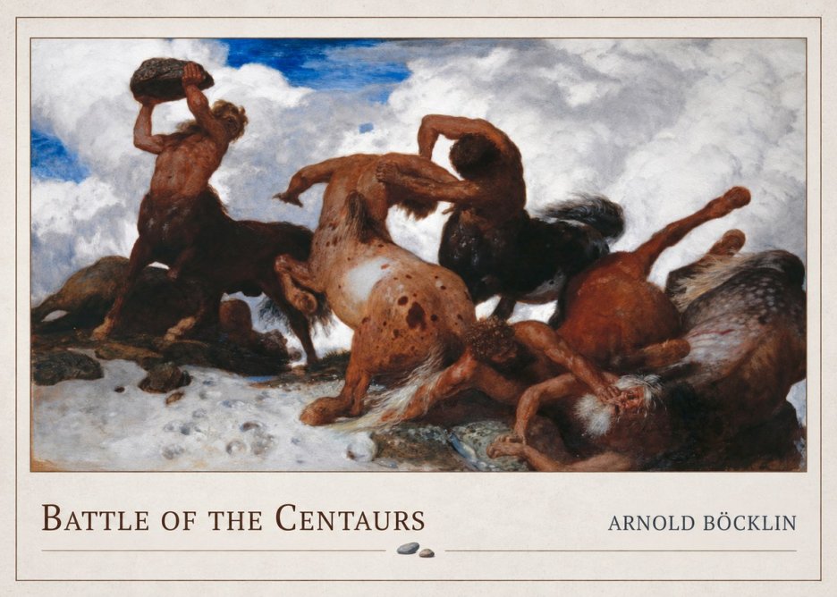 Arnold Böcklin Battle of the Centaurs No4 - Plakat