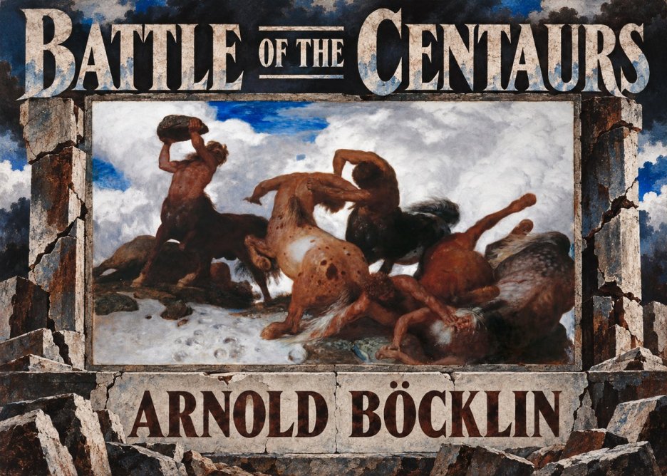 Arnold Böcklin Battle of the Centaurs No6 - Plakat