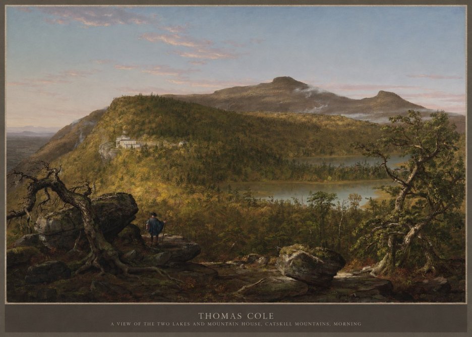Thomas Cole A View of the Two Lakes and Mountain House, Catskill Mountains, Morning No4 - Plakat