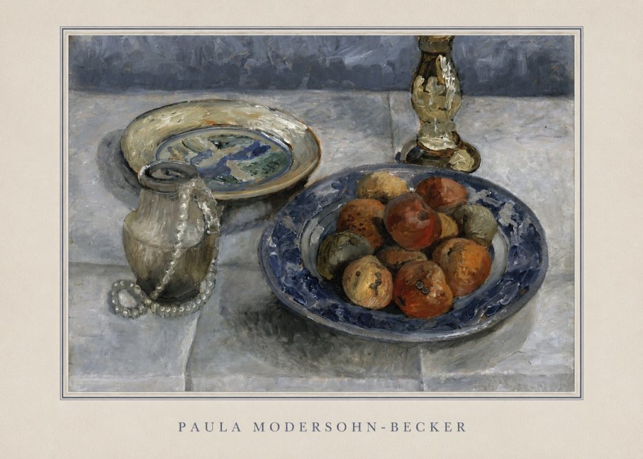 Paula Modersohn-Becker Still Life with Candlestick, Pitcher, and Fruit No4 - Plakat