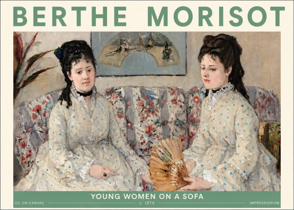 Berthe Morisot Young Women on a Sofa No4 - Plakat