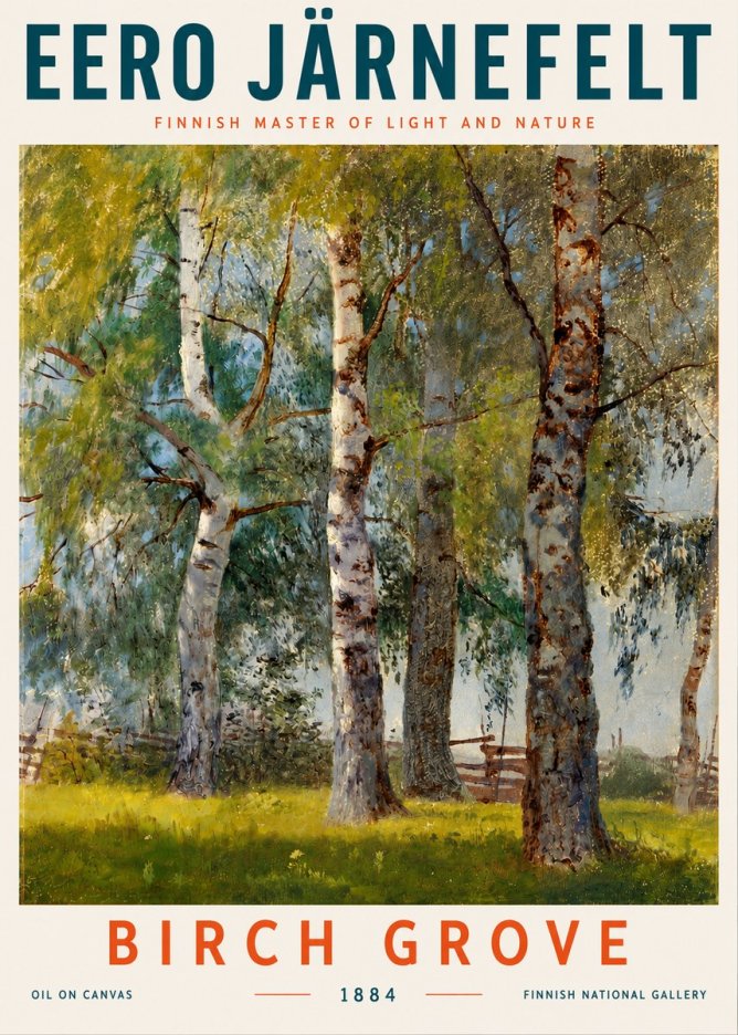 Eero Järnefelt Birch Grove No5 - Plakat