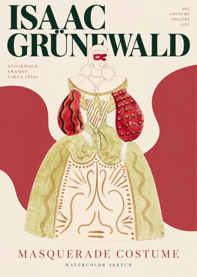 Isaac Grünewald Masquerade Costume No3 - Plakat