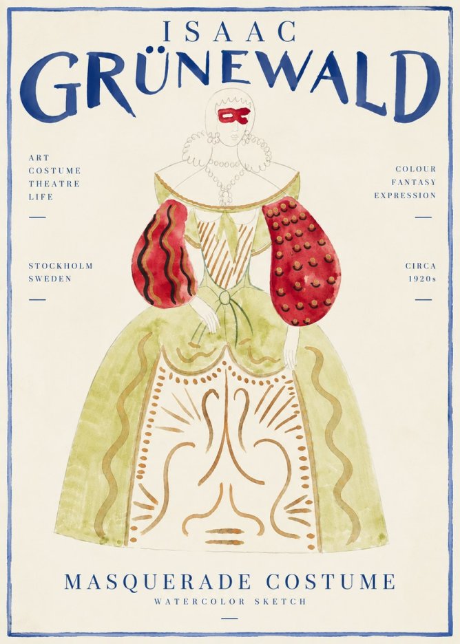Isaac Grünewald Masquerade Costume No4 - Plakat