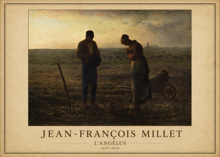 Jean-François Millet L'angélus II No1 - Plakat