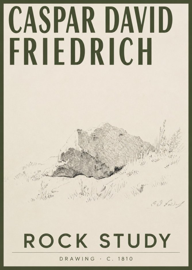 Caspar David Friedrich Rock Study No2 - Plakat