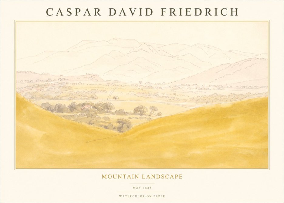 Caspar David Friedrich Mountain Landscape No1 - Plakat