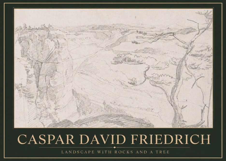 Caspar David Friedrich Landscape with Rocks and a Tree No1 - Plakat