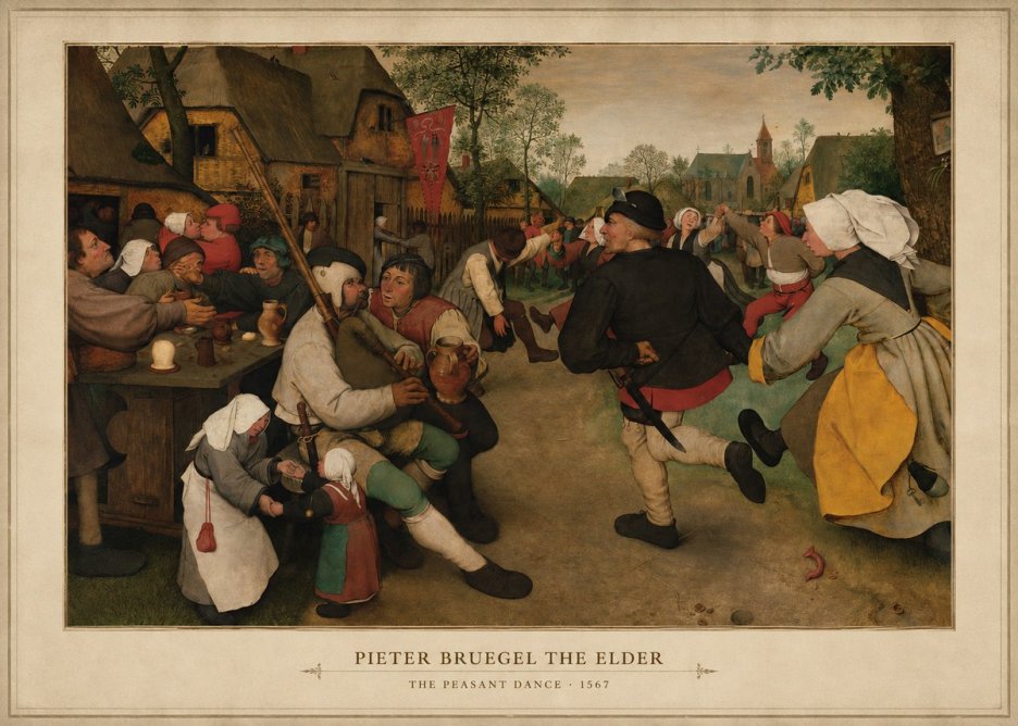 Pieter Bruegel The Peasant Dance II No3 - Plakat