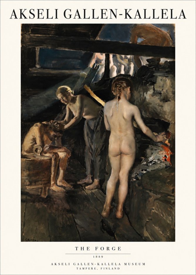 Akseli Gallen-Kallela The Forge No1 - Plakat