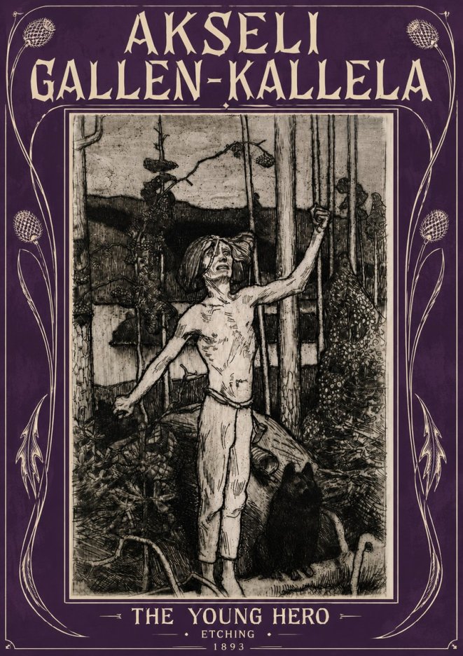 Akseli Gallen-Kallela The Young Hero No5 - Plakat
