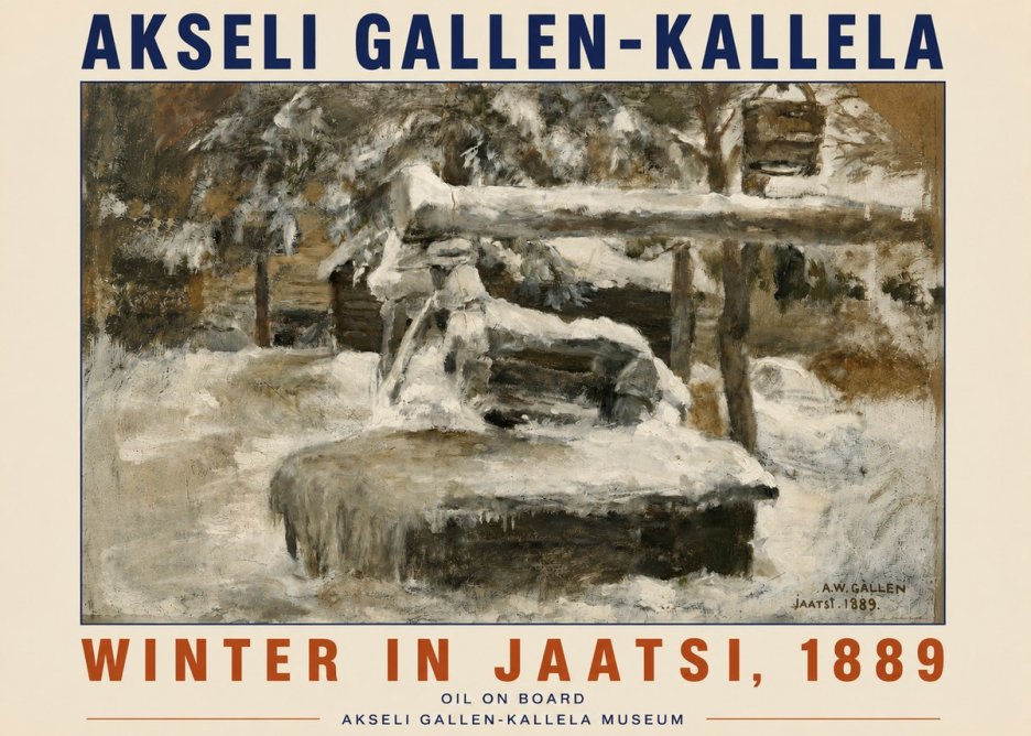 Akseli Gallen-Kallela Winter in Jaatsi, 1889 No4 - Plakat