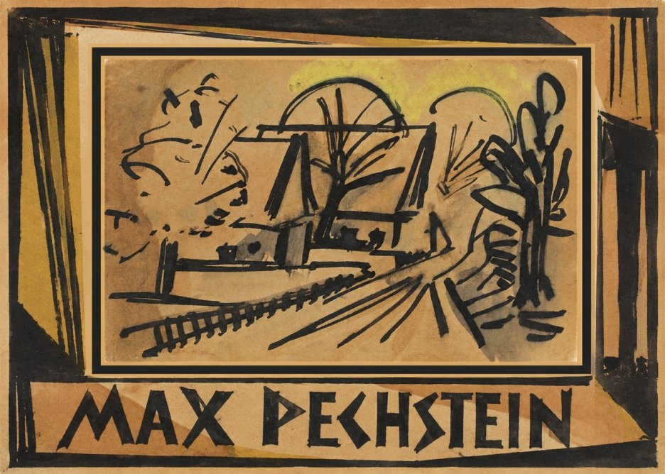 Max Pechstein Abstract Village Landscape No1 - Plakat