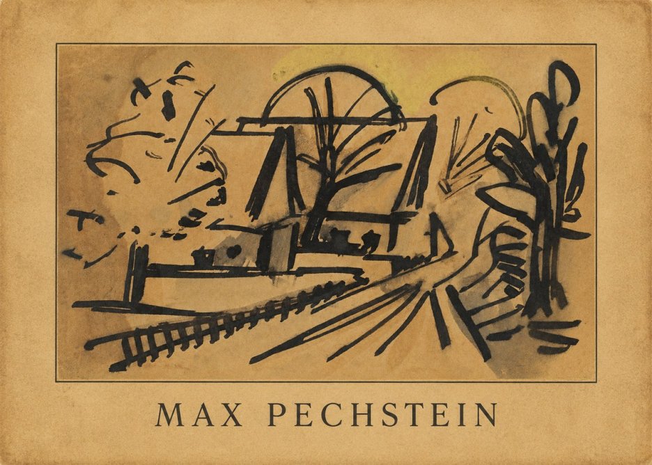 Max Pechstein Abstract Village Landscape No3 - Plakat