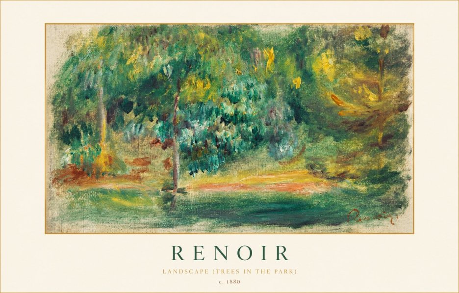 Renoir Landscape (Trees in the Park) No1 - Plakat