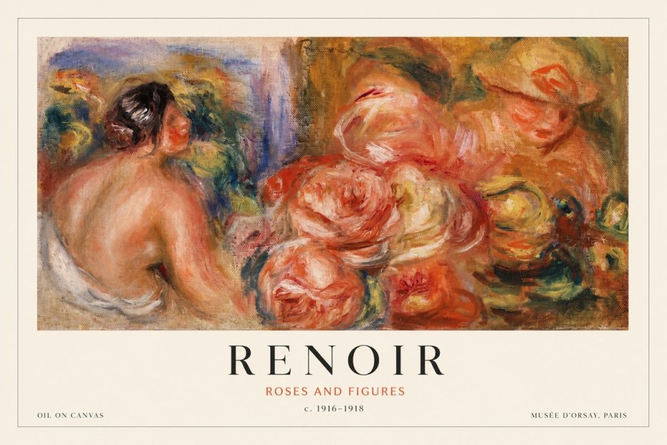 Renoir Roses and Figures No1 - Plakat
