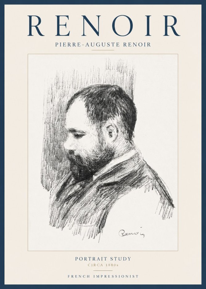 Renoir Portrait Study I No2 - Plakat