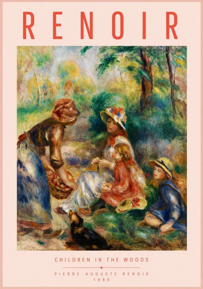 Renoir Children in the Woods No4 - Plakat