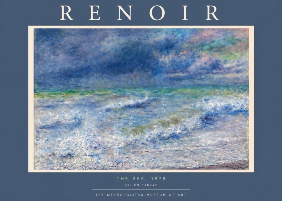 Renoir The Sea No5 - Plakat