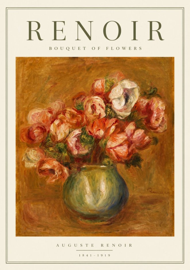 Renoir Bouquet of Flowers I No3 - Plakat