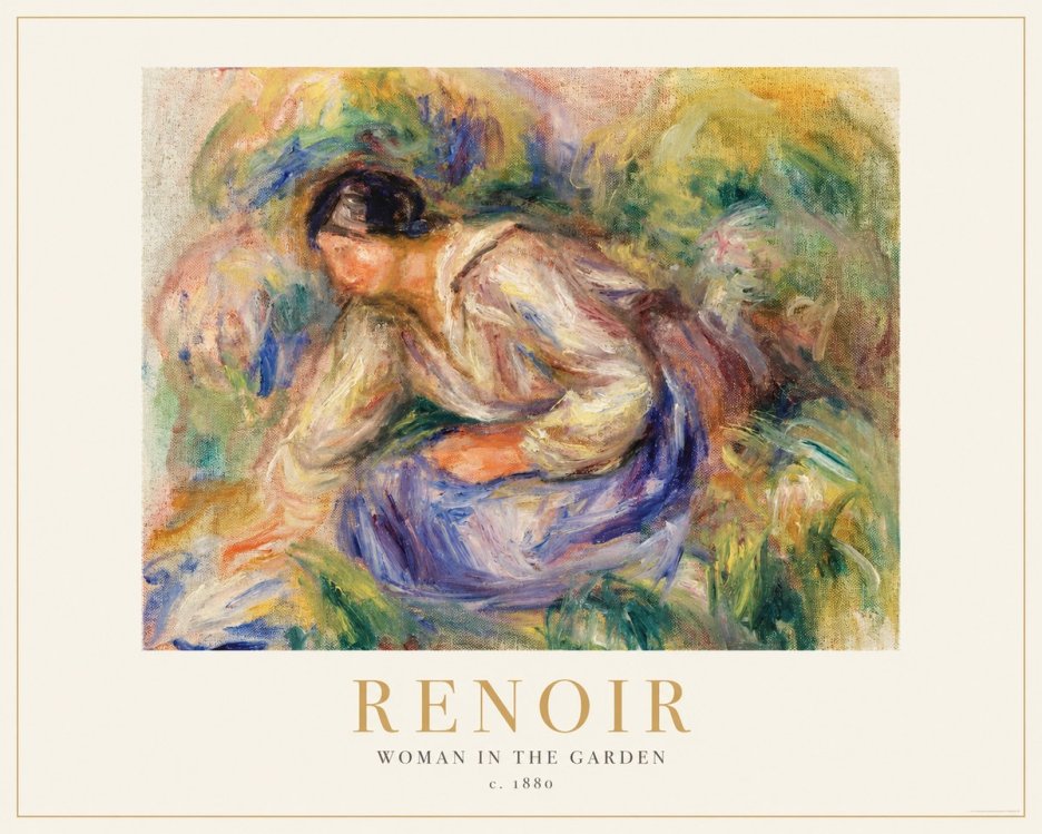 Renoir Woman in the Garden No1 - Plakat