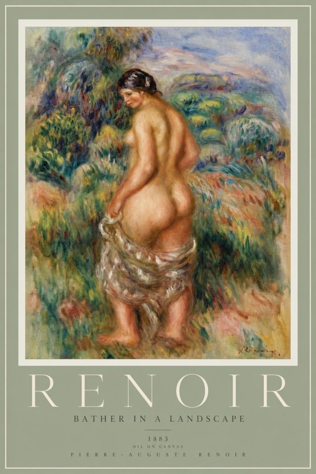 Renoir Bather in a Landscape No2 - Plakat