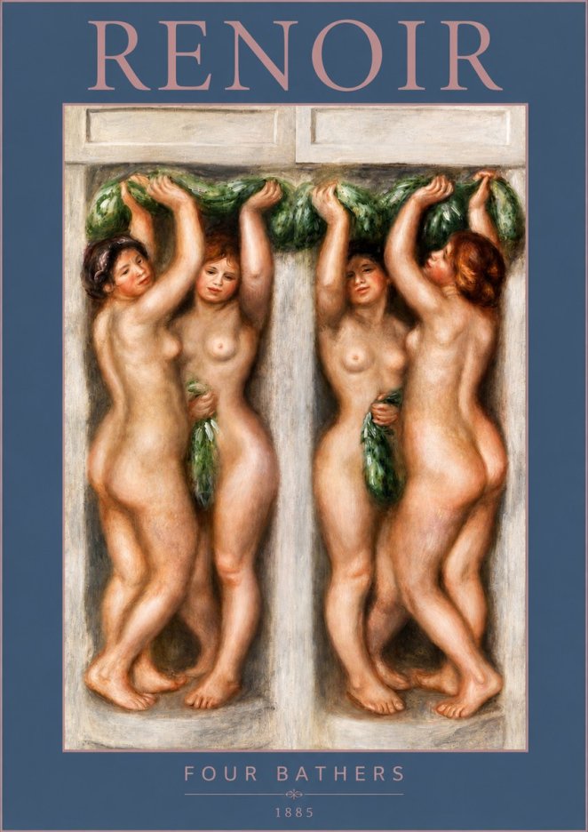 Renoir Four Bathers No3 - Plakat