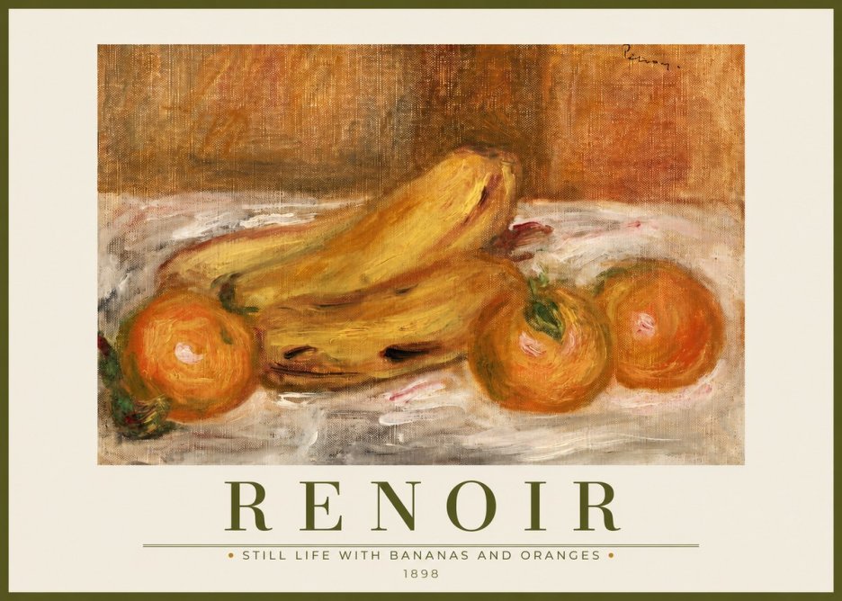 Renoir Still Life with Bananas and Oranges No2 - Plakat