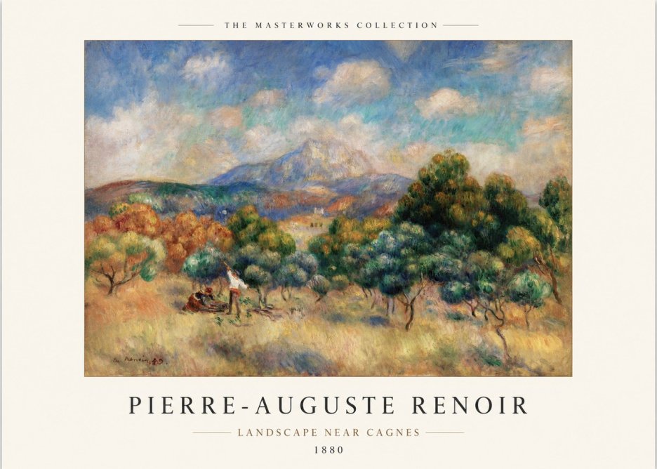 Renoir Landscape Near Cagnes I No1 - Plakat