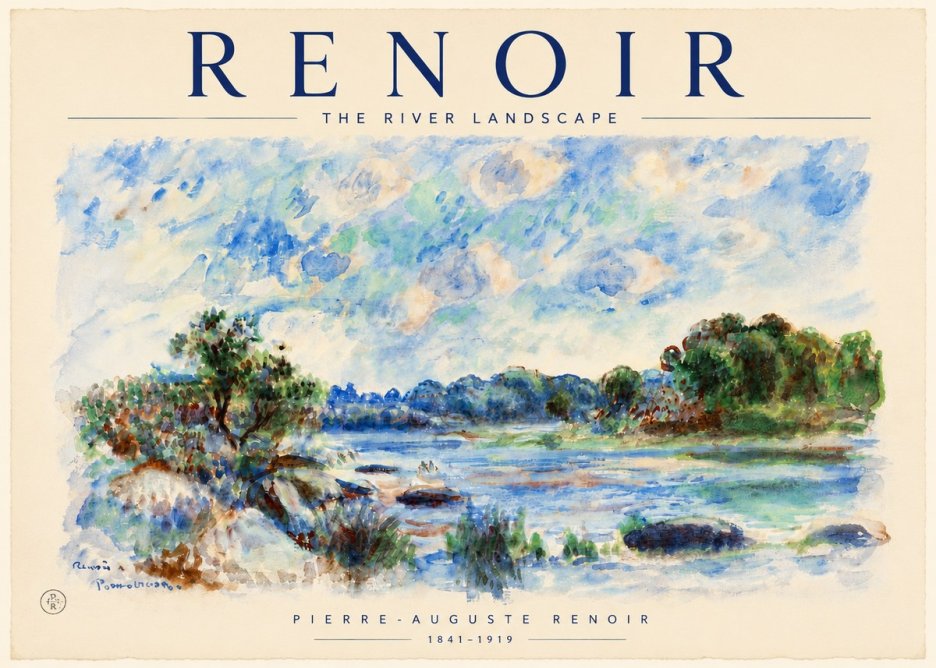 Renoir The River Landscape No6 - Plakat