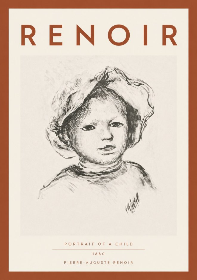 Renoir Portrait of a Child II No4 - Plakat