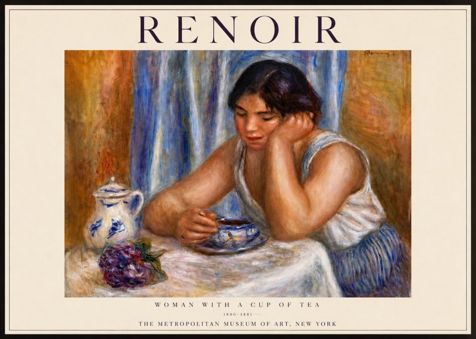 Renoir Woman with a Cup of Tea No4 - Plakat