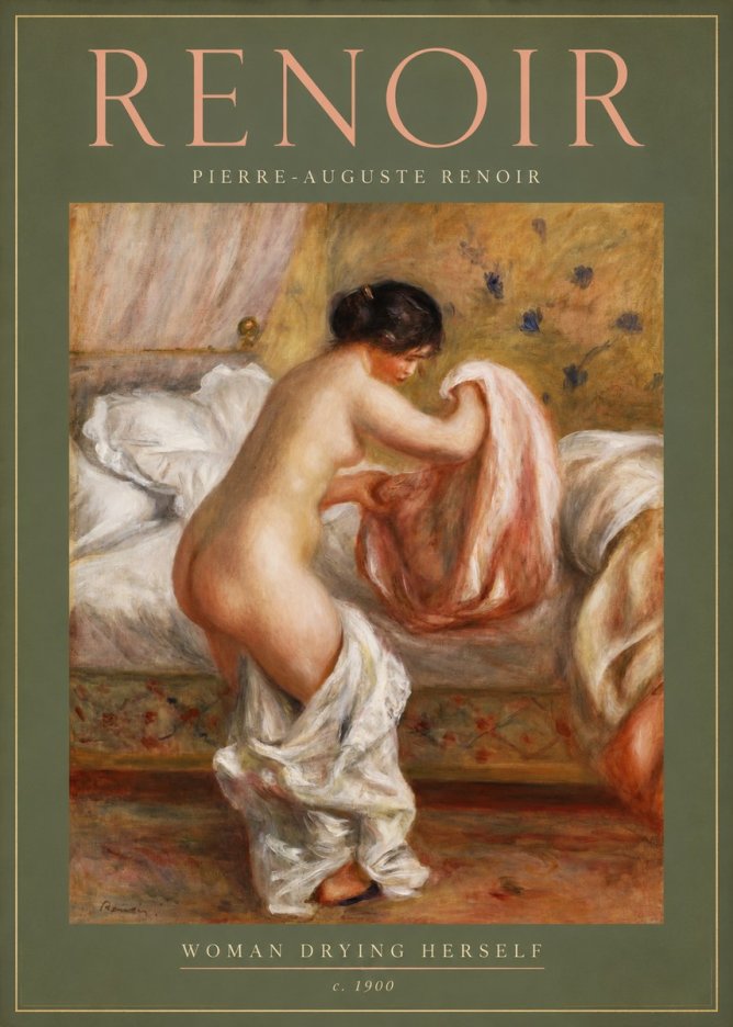 Renoir Woman Drying Herself No2 - Plakat