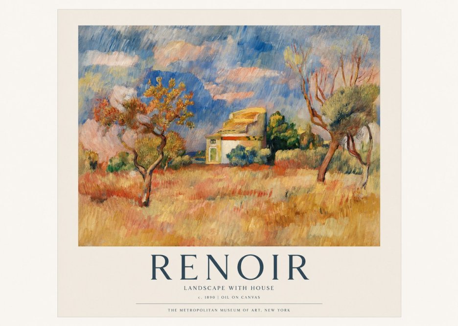 Renoir Landscape with House III No1 - Plakat