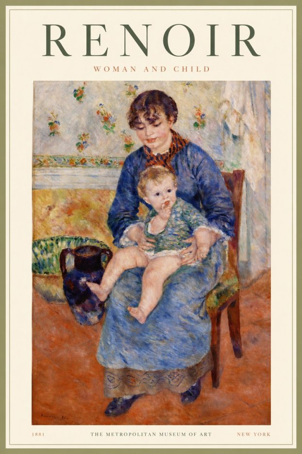 Renoir Woman and Child No2 - Plakat
