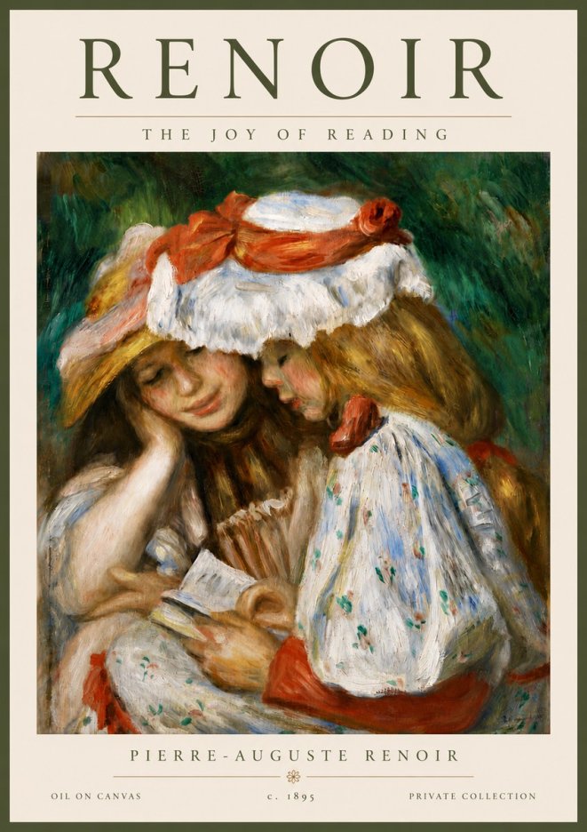 Renoir The Joy of Reading No6 - Plakat