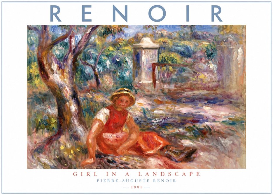 Renoir Girl in a Landscape No2 - Plakat