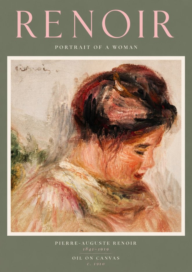 Renoir Portrait of a Woman II No2 - Plakat