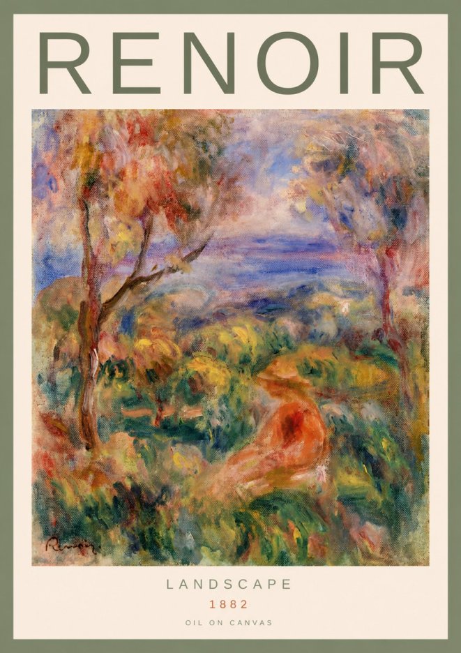 Renoir Landscape with Figure No2 - Plakat