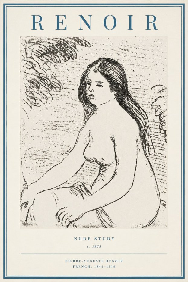 Renoir Nude Study No2 - Plakat