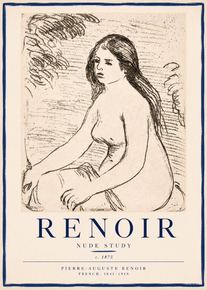 Renoir Nude Study No3 - Plakat