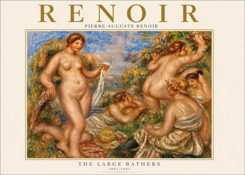 Renoir The Large Bathers No4 - Plakat