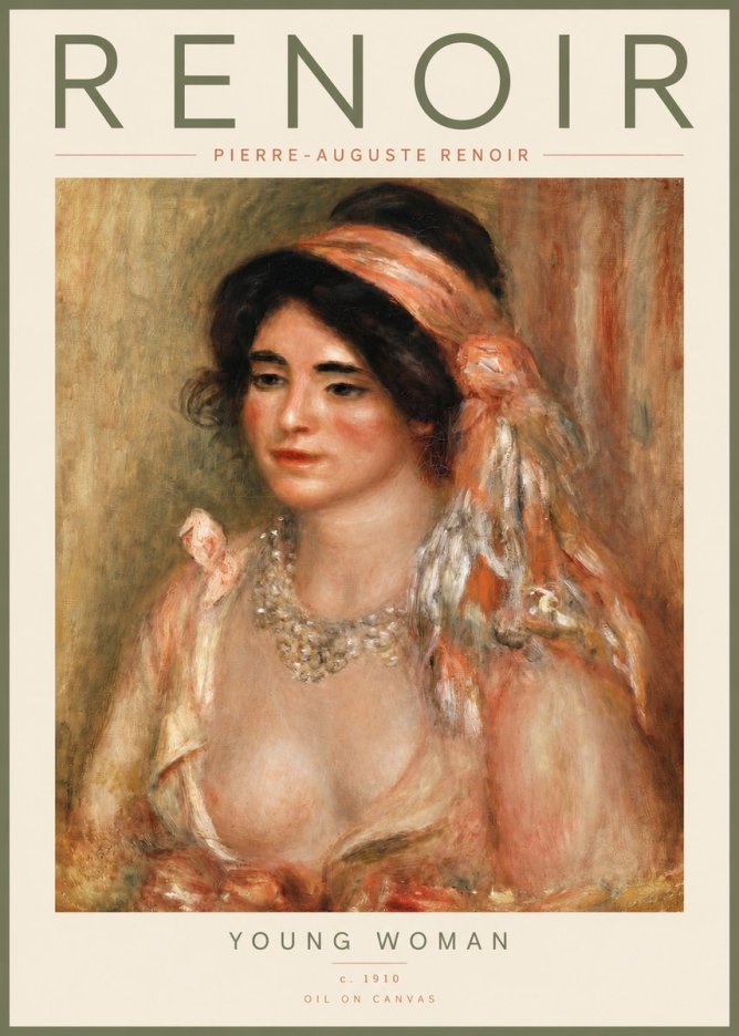 Renoir Half-length Woman No4 - Plakat