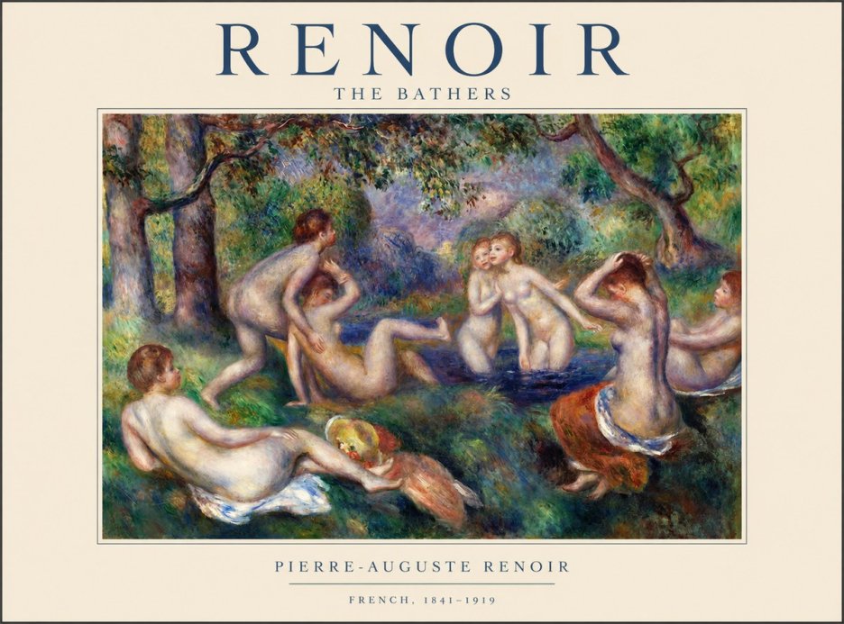 Renoir The Bathers IV No1 - Plakat