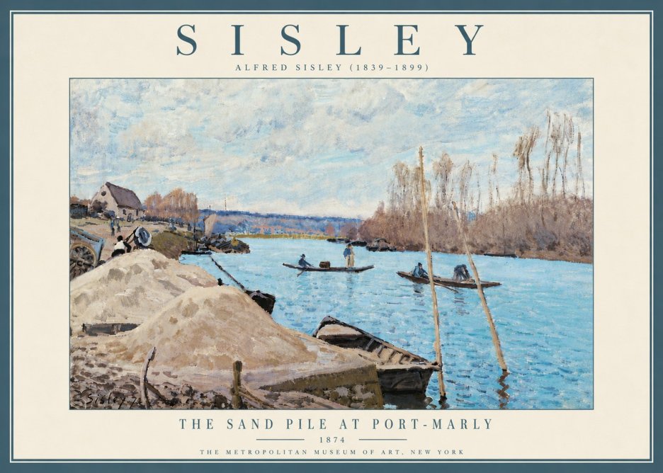 Sisley The Sand Pile at Port-marly No6 - Plakat