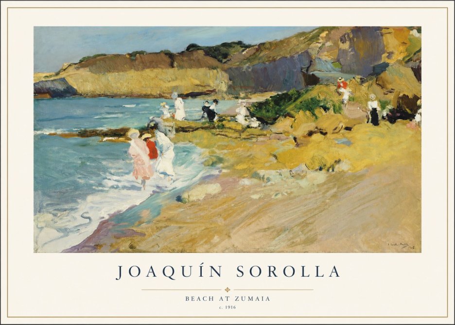 Sorolla Beach at Zumaia No1 - Plakat
