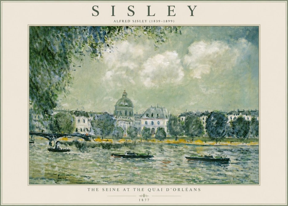 Sisley The Seine at the Quai D'orléans No5 - Plakat