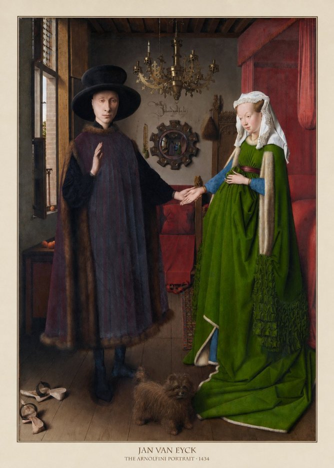 Jan van Eyck The Arnolfini Portrait VI No6 - Plakat
