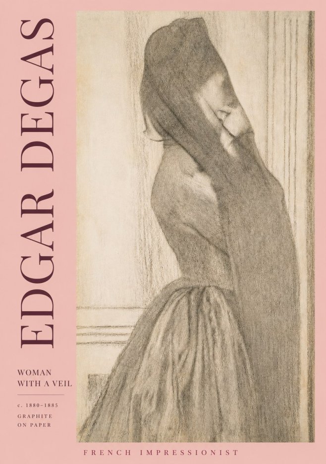Edgar Degas Woman with a Veil No3 - Plakat